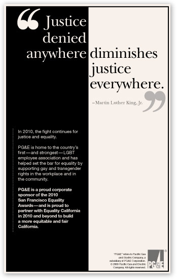 PG&E - San Francisco Equity Awards Ad