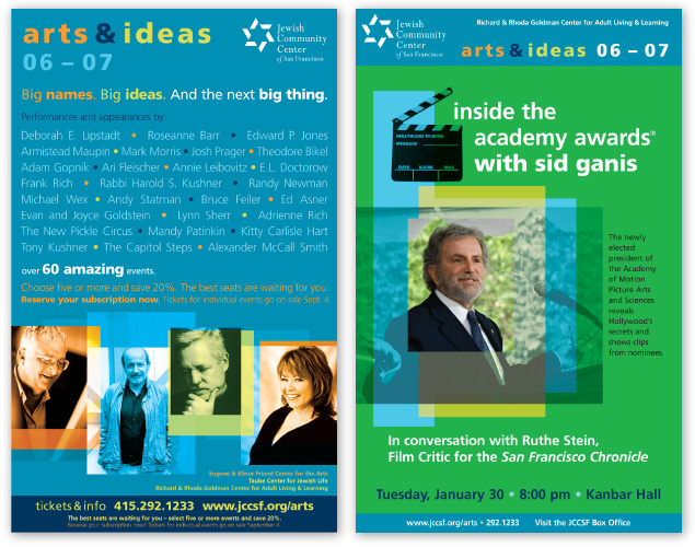 Jewish Community Center of SF Arts & Ideas Posters