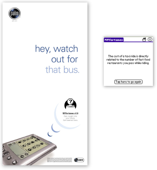 Palm Inc. New York City Outdoor Ad and Related Palm OS app